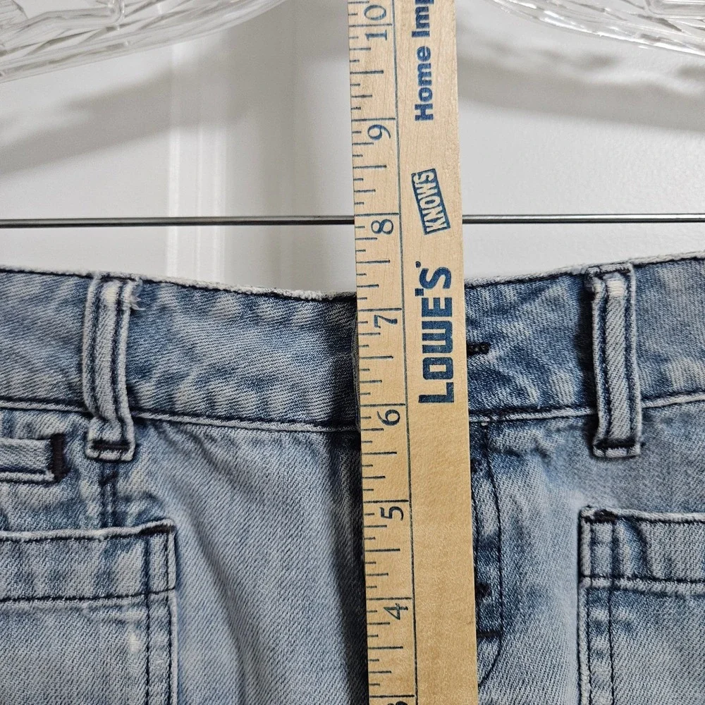 Y2K American Eagle Cargo 4 Pocket Shorts Womens 8 Low Rise‎ Button Fly Distress